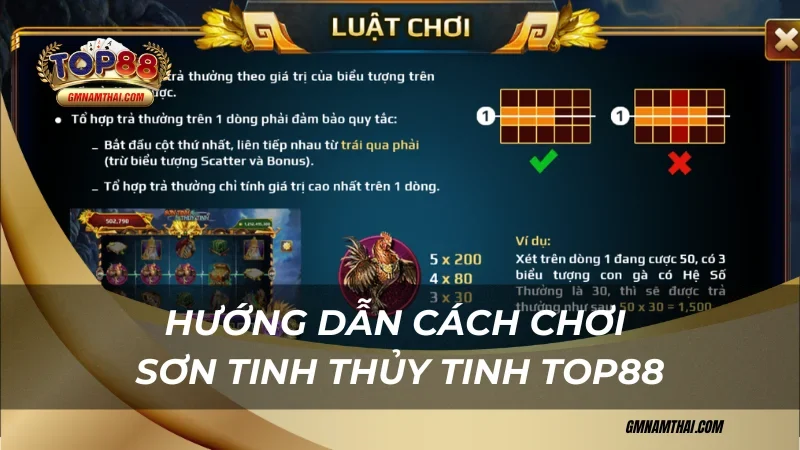 Hướng dẫn cách chơi Sơn Tinh Thủy Tinh Top88